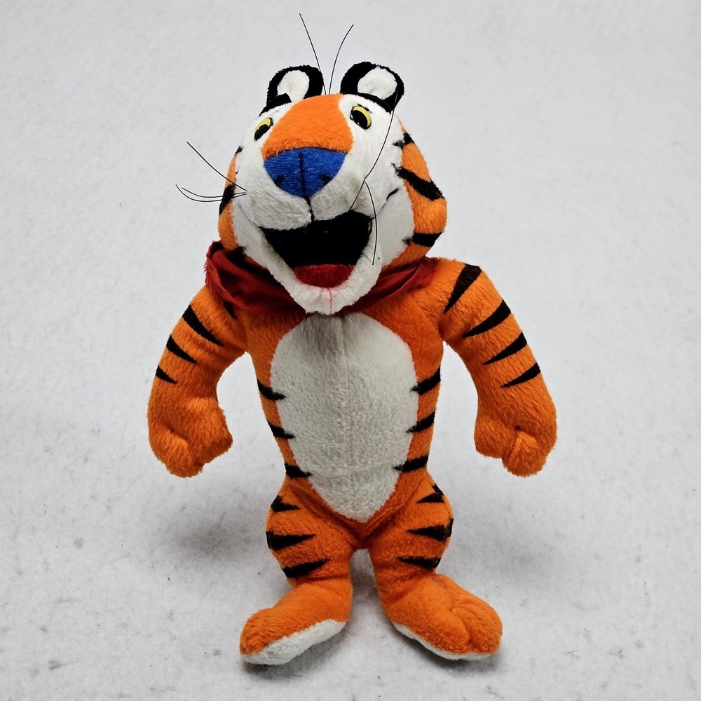 Kelloggs Tony the Tiger Plush Toy Unisex 8" Orange Frosted Flakes‎ Mascot Cereal